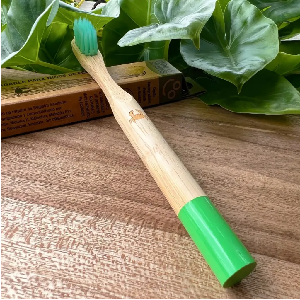 [CEPKIDV] Cepillo de Dientes Premium de Bambu Kids (Niños) (Verde)
