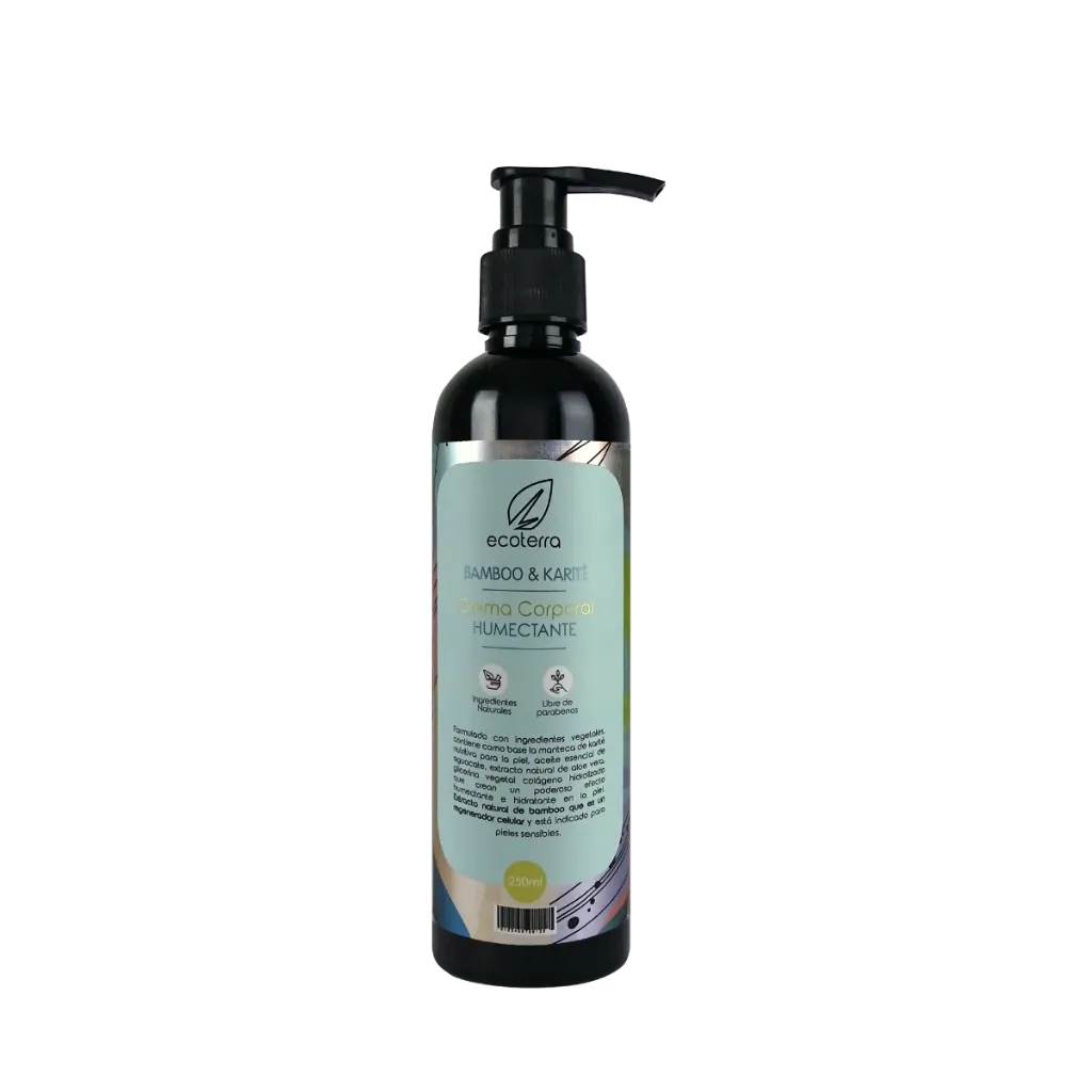 [0001-CCBK] Crema Corporal (Bamboo y Karité, 250 ml, Plastico)