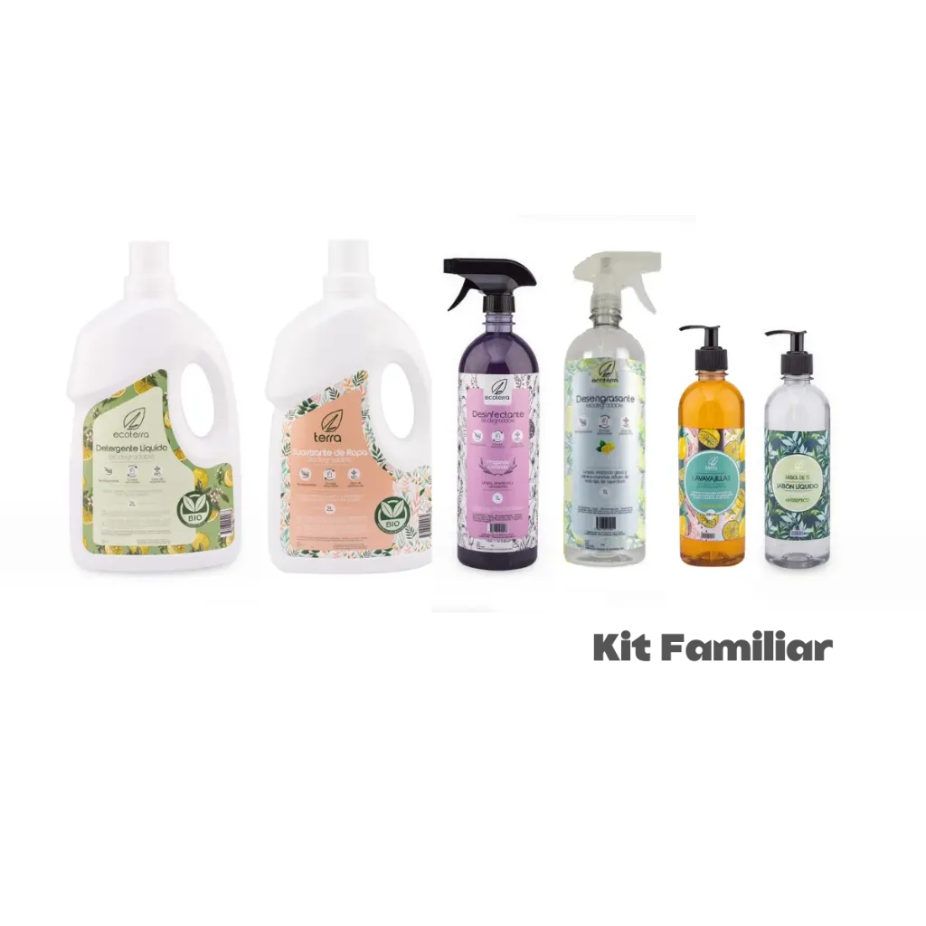 Kit Familiar (con detergente Enzimatico) (Frutos Rojos, Plastico)